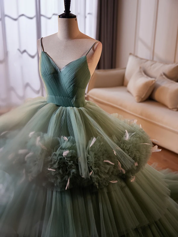 blue and green formal dress vintage green emerald maxi dress embroidered crystals floral Prom Dres –  formalgowns