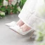 Charming White Pearl Appliques Wedding Shoes 2024 Leather 10 cm Stiletto Heels Pointed Toe Wedding Pumps High Heels