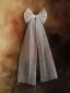 Lovely White Pearl Bow Wedding Veils 2026
