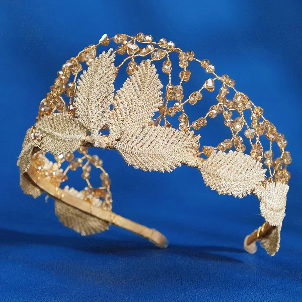 Chic / Belle Doré Fait main Tresser Cristal Alliage Mariage Accessoire Cheveux Mariage 2023