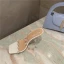 Summer White Sexy Transparent Evening Party Rhinestone Womens Sandals 2022 Open / Peep Toe 9 cm Stiletto Heels Sandals High Heels