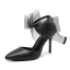 Chic / Beautiful Black Ankle Strap Bow Prom Womens Shoes 2026 9 cm Stiletto Heels Pointed Toe High Heels