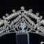 Vintage Srebrny Perła Rhinestone Kryształ Ślub Tiara Ozdoby Do Włosów Ślubne 2022 Cyrkon Stop Ozdoby Do Włosów Ślubne