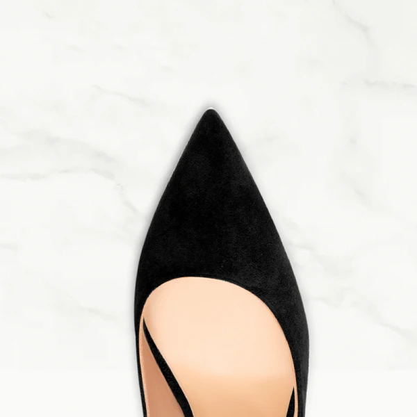 Sexig Svarta Mocka Röd Sula Afton Pumps 2023 Läder 12 cm Stilettklackar Spetsiga Pumps Högklackade