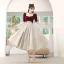 Chic / Beautiful Burgundy Suede Homecoming Graduation Dresses 2022 A-Line / Princess Square Neckline Short Sleeve Backless Floor-Length / Long Formal Dresses