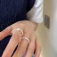 Enkla Silver Saterling Silver Casual Pärla Ringar 2023 Tillbehör