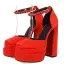 Ungewöhnlich Blau Ball Satin Damen schuhe 2022 Strass Knöchelriemen 14 cm Thick Heels Quadratische Zehe Pumps Hochhackige