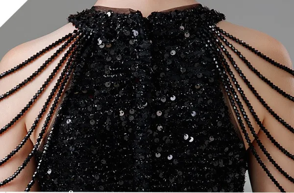 Bling Bling Black Beading Sequins Birthday Flower Girl Dresses 2024 Ball Gown Scoop Neck Sleeveless Backless Floor-Length / Long