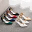 Modest / Simple Black Street Wear Womens Sandals 2023 Ankle Strap 7 cm Stiletto Heels Pointed Toe Sandals High Heels