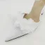 Élégant Blanche Perle Bride Cheville Chaussure De Mariée 2026 9 cm Talons Épais À Bout Pointu Mariage Talons Hauts