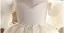 Ethereal Champagne Beading Appliques Birthday Cascading Ruffles Flower Girl Dresses 2026 Ball Gown Off-The-Shoulder Puffy Short Sleeve Backless Tulle