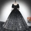 Glitzernden Schwarz Pailletten Ballkleid Ballkleider 2024 Eckiger Ausschnitt Kurze Ärmel Rückenfreies Lange Ball Festliche Kleider