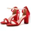 Sexy Beige Perle Knöchelriemen Schleife Sandalen Damen 2023 7 cm Thick Heels Peeptoes Ball Sandaletten Hochhackige
