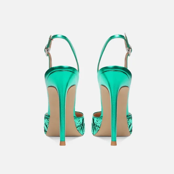 Sexy Purple Evening Party Sequins Womens Sandals 2024 10 cm Stiletto Heels Pointed Toe Sandals High Heels