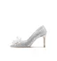 Charmant Argenté Cristal Chaussure De Mariée 2026 6 cm Talons Aiguilles Faux Diamant À Bout Pointu Mariage Escarpins