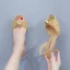 Sexy Gold Pearl Evening Party Womens Sandals 2024 6 cm Stiletto Heels Pointed Toe Sandals High Heels