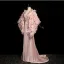 Sexy Rougissant Rose Faux Diamant Plumes Robe De Soirée 2024 Trompette / Sirène Titulaire Sans Manches Dos Nu Train De Balayage Soirée Robe De Ceremonie