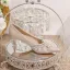 Charmant Champagne Perle Faux Diamant Chaussure De Mariée 2023 5 cm Talons Aiguilles À Bout Pointu Mariage Escarpins Talons Hauts