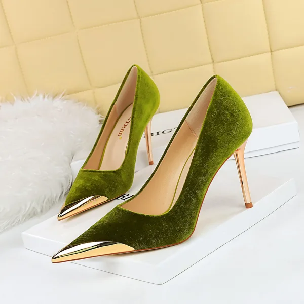 Fashion Burgundy Evening Party Suede Pumps 2023 10 cm Stiletto Heels Pointed Toe Pumps High Heels
