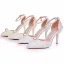 Elegant Beige Pearl Womens Shoes 2025 Ankle Strap 9 cm Stiletto Heels Wedding Pointed Toe High Heels Heels