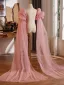 Chic / Belle Rougissant Rose Gonflée Manches Courtes Promo châle 2026 Tulle