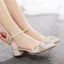 Élégant Blanche Faux Diamant Chaussure De Mariée 2023 Bride Cheville 7 cm Talons Aiguilles À Bout Pointu Mariage Sandales Talons Hauts