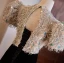 Charming Black Tassel Sequins Evening Dresses 2024 Trumpet / Mermaid V-Neck Short Sleeve Backless Floor-Length / Long Evening Party Formal Dresses