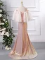 Scintillantes Rougissant Rose Glitter Paillettes Robe De Soirée 2024 De l'épaule Trompette / Sirène Manches Courtes Dos Nu Longue Soirée Robe De Ceremonie