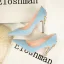 Classic Gold Prom Pumps 2022 Metal Flower Rhinestone 10 cm Stiletto Heels Pointed Toe Pumps High Heels