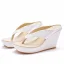 Fashion Brown Beach Street Wear Leopard Print Womens Sandals 2022 9 cm Wedges Open / Peep Toe Womens Sandals