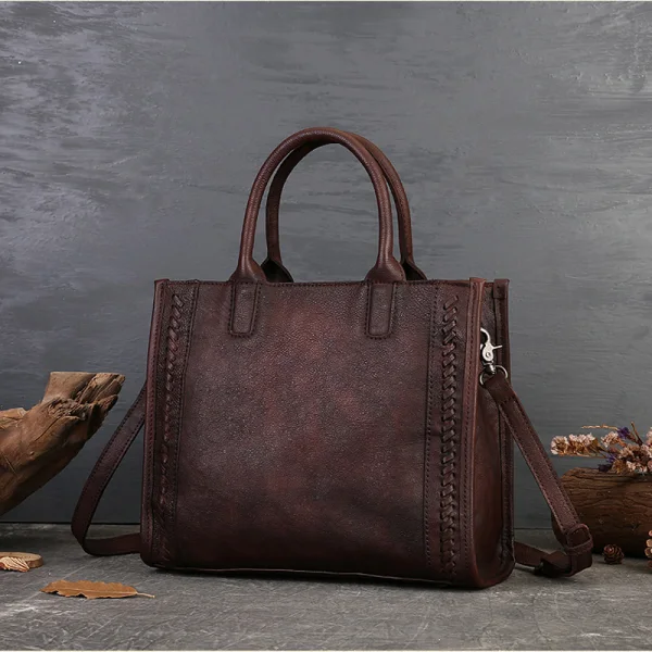 Vintage / Retro Modest / Simple Brown Street Wear Leather Handbag Women's Bags 2023
