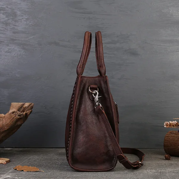 Vintage / Retro Modest / Simple Brown Street Wear Leather Handbag Women's Bags 2023