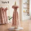 Schöne Rosa Pailletten Brautjungfernkleider 2024 A Linie Off Shoulder Kurze Ärmel Rückenfreies Lange