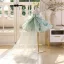 Chic / Beautiful Sage Green Beading Sequins Tassel Bow Birthday Flower Girl Dresses 2025 Ball Gown Scoop Neck Sleeveless Floor-Length / Long