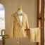 Fashion Fall Winter Gold Rhinestone Sequins Long Sleeve Boys Wedding Suits 2024 5-piece Wedding Coat Pants Shirt Tie Vest