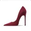 Mooie / Prachtige Bordeaux Avond Leer Pumps 2025 12 cm Naaldhakken / Stiletto Spitse Neus Pumps Hoge Hakken