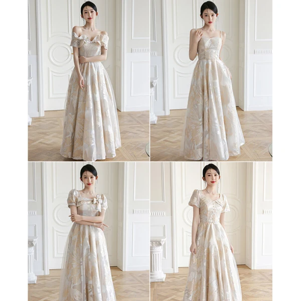 Chic / Belle Champagne Paillettes Robe Demoiselle D'honneur 2023 Princesse Dos Nu Longue Robe Demoiselle D'honneur