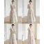 Chic / Belle Champagne Paillettes Robe Demoiselle D'honneur 2023 Princesse Dos Nu Longue Robe Demoiselle D'honneur