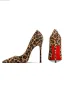 Sexy Bruin Luipaard Print Avond Pumps 2025 Leer 12 cm Naaldhakken / Stiletto Spitse Neus Pumps Hoge Hakken