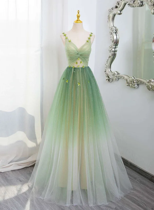 Fashion Sage Green Sequins Appliques Prom Dresses 2025 A-Line / Princess Spaghetti Straps Sleeveless Backless Floor- Fashion Sage Green Sequins Appliques Prom Dresses 2025 A-Line / Princess Spaghetti Straps Sleeveless Backless Floor-