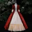 Medieval Vintage / Retro Brown Ball Gown Prom Dresses 2024 1/2 Sleeves Crossed Straps Floor-Length / Long Square Neckline Pageant Prom Formal Dresses