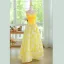 Chic / Beautiful Yellow Prom Dresses 2024 A-Line / Princess Strapless Sleeveless Backless Floor-Length / Long Prom Formal Dresses