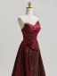 Sexy Burgunder Paljetter Ballkjoler 2025 Trompet / Havfrue Kjæreste Uten Ermer Ryggløse Feie Tog Formelle Kjoler