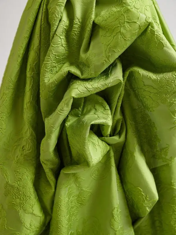 Chic / Beautiful Sage Green Ruffle Prom Dresses 2025 Ball Gown Strapless Sleeveless Backless Floor-Length / Long Formal Dresses