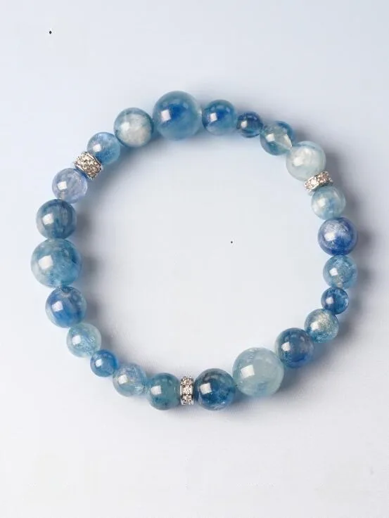 Fashion High-end Sky Blue Multi-Colors Handmade Natural Crystal Bracelet 2026 Accessories
