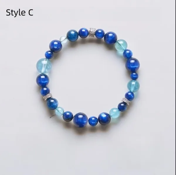 Fashion High-end Sky Blue Multi-Colors Handmade Natural Crystal Bracelet 2026 Accessories