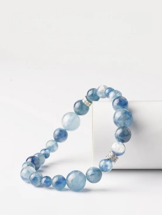 Fashion High-end Sky Blue Multi-Colors Handmade Natural Crystal Bracelet 2026 Accessories