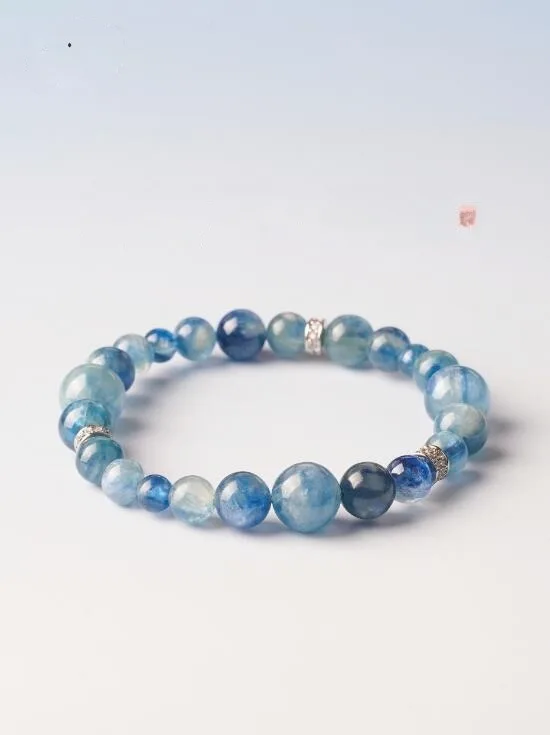 Fashion High-end Sky Blue Multi-Colors Handmade Natural Crystal Bracelet 2026 Accessories
