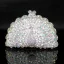 Sparkly Bling Bling Silver Clutch Bags Beading Rhinestone Handmade  Leather Wedding Cocktail Party Evening Party Accessories 2019