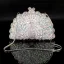 Sparkly Bling Bling Silver Clutch Bags Beading Rhinestone Handmade  Leather Wedding Cocktail Party Evening Party Accessories 2019
